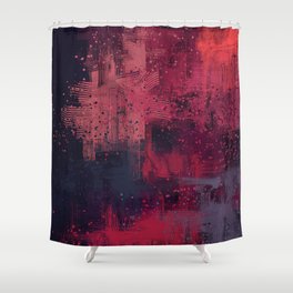 Abstract texture. 2d illustration. Expressive handmade oil painting on canvas. Brushstrokes. Modern art. Multi color background. Contemporary brush. Colorful digital background. Shower Curtain