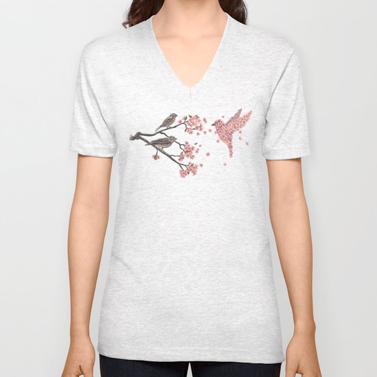 Blossom Bird Unisex V-Neck