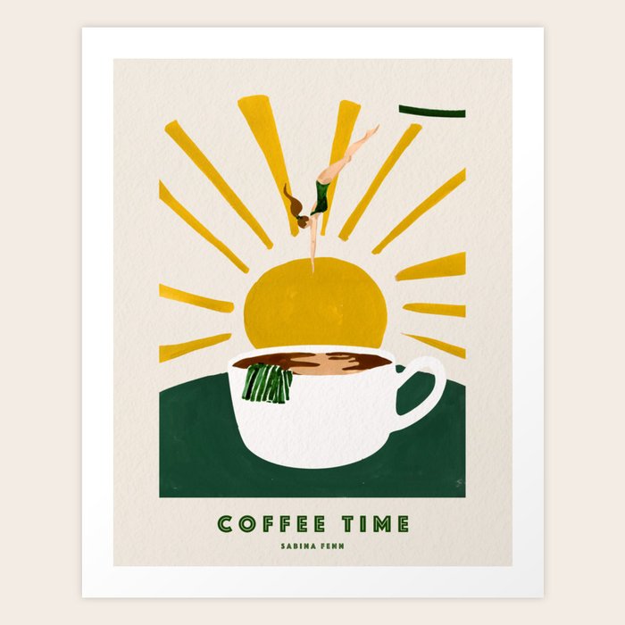 Coffee Time Art Print by Sabina Fenn | Society6