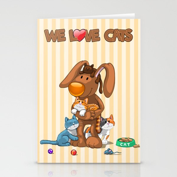 Rabbit catlover Stationery Cards