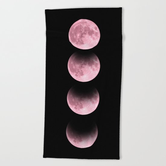 Pink Moon Beach Towel