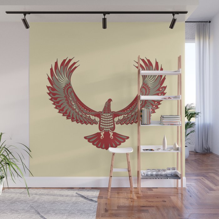 north west native americans eagle color background Wall Mural