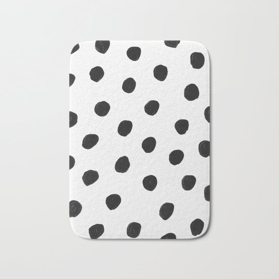 in black dots Bath Mat