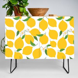 Lemon fruit colorful nature cartoon pattern Credenza