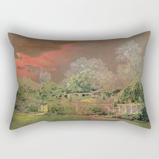 English Garden Sunset Rectangular Pillow