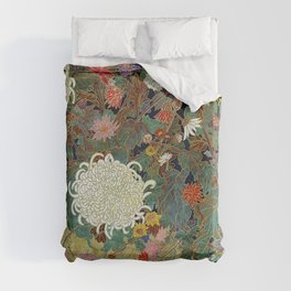 Vivid type flower【Japanese painting】 Duvet Cover