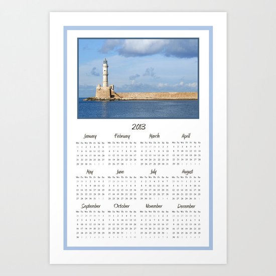 Lighthouse 2013 Calendar Art Print