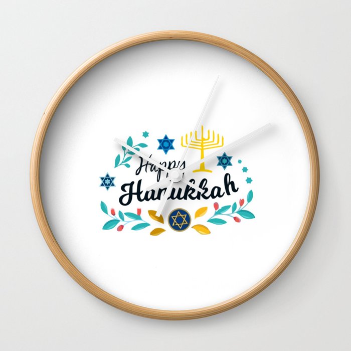 hanukkah Wall Clock
