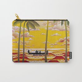 Surf Hawaii, Outrigger, Hawaiian Sunset Portrait Carry-All Pouch