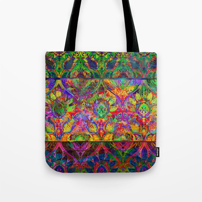Bohemian native colorful design, country pattern art Tote Bag