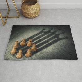 the pawns crown Rug