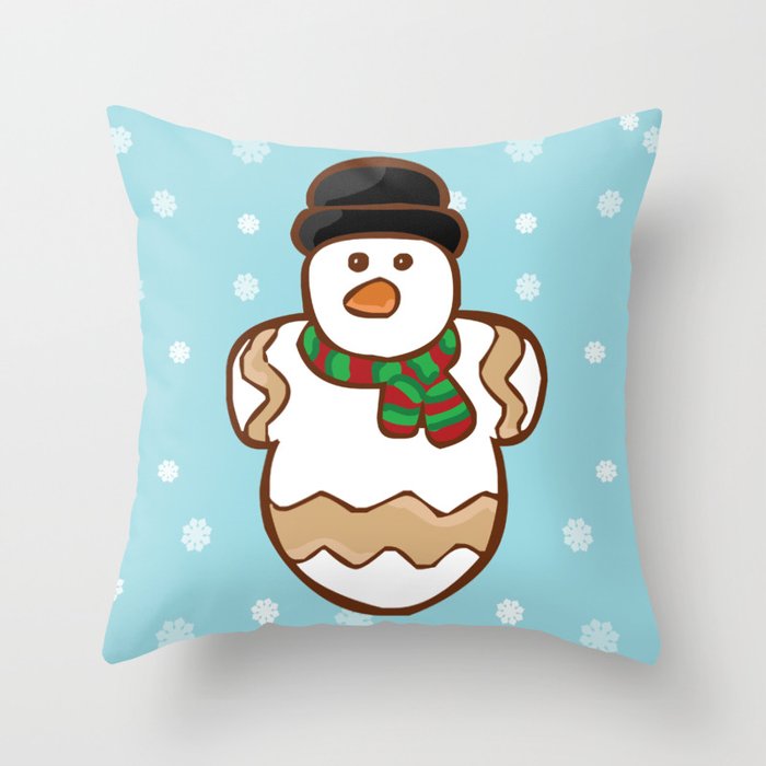 Snow man Throw Pillow