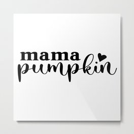 Mom Pumpkin Metal Print