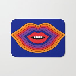 Pop Lips Bath Mat | Lips, Mouth, Curated, Graphicdesign, Redlips, Rainbowart, Popart, Rainbow, Retrorainbow, Lipart 