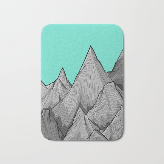 The Green Sky Over The Mountains Bath Mat