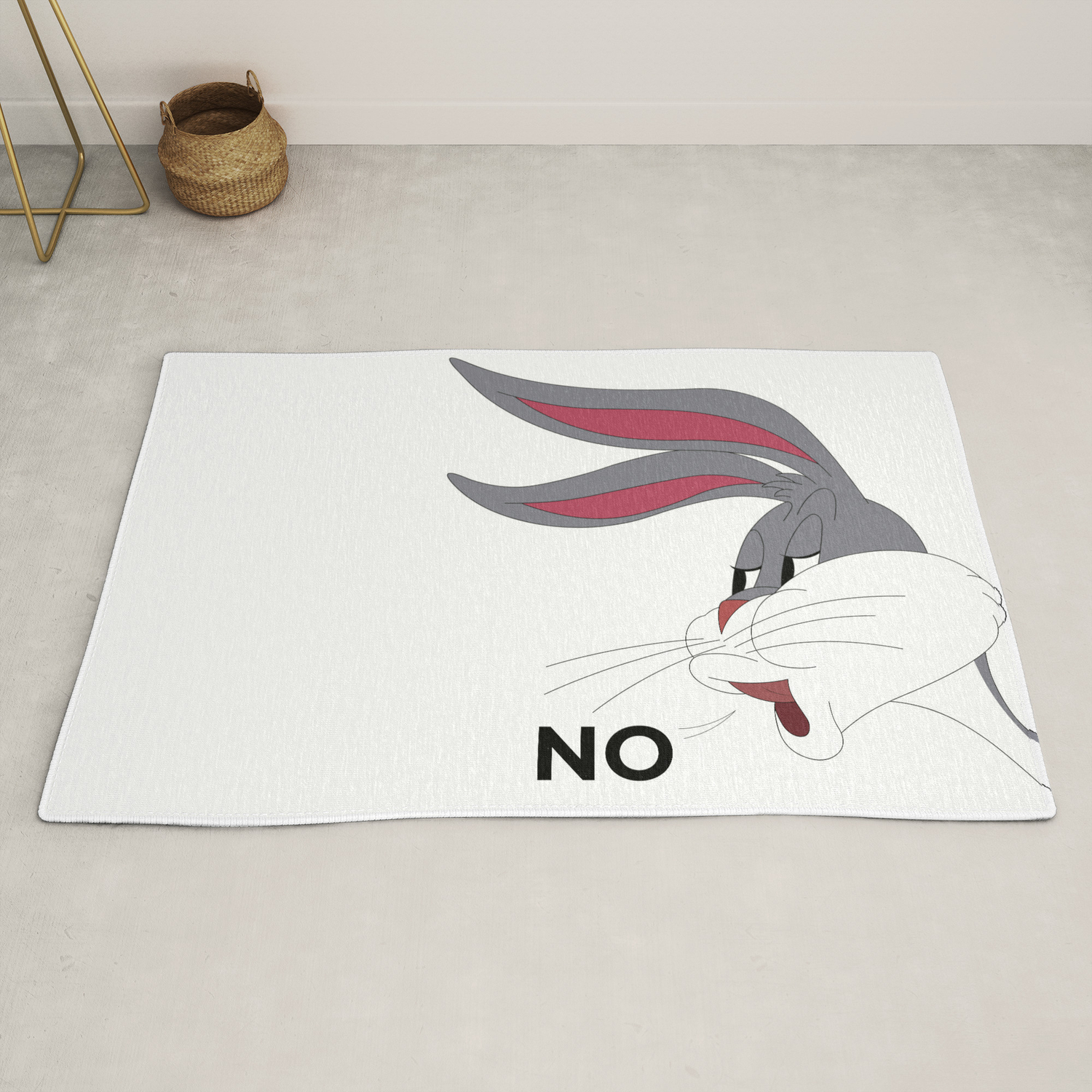 Bugs Bunny Meme No Rug By Fantasylife Society6