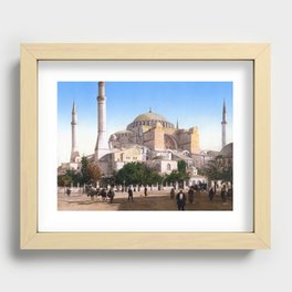 Mosque of St. Sophia - Constantinople - Circa 1895 Photochrom Recessed Framed Print