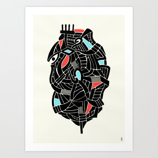 - face for the storm - Art Print