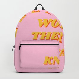 Know Your Worth, Then Add Tax, Inspirational, Motivational, Empowerment, Feminist, Pink Backpack