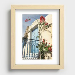 Santorini Door Recessed Framed Print