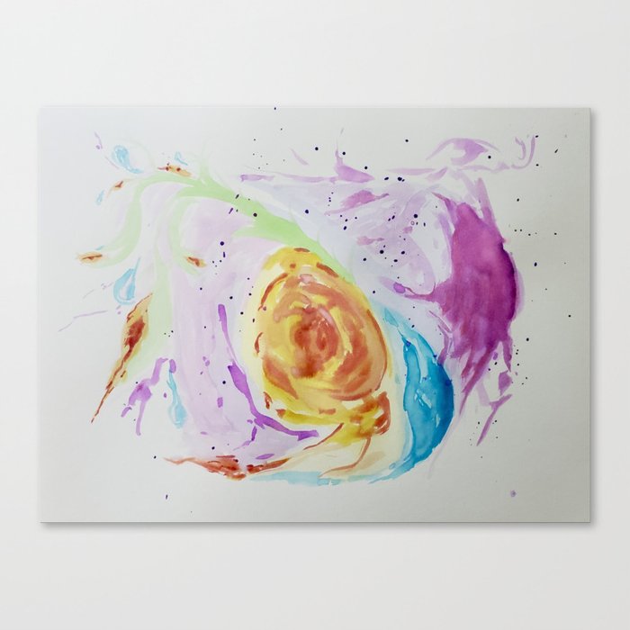 Rose and Wild Flowers Canvas Print