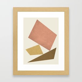 3 Forms Composition - Pink Framed Art Print