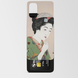Woman Applying Rouge Android Card Case