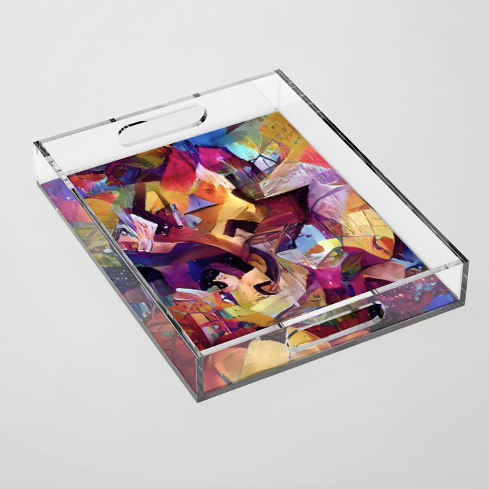 Color Collage Acrylic Tray