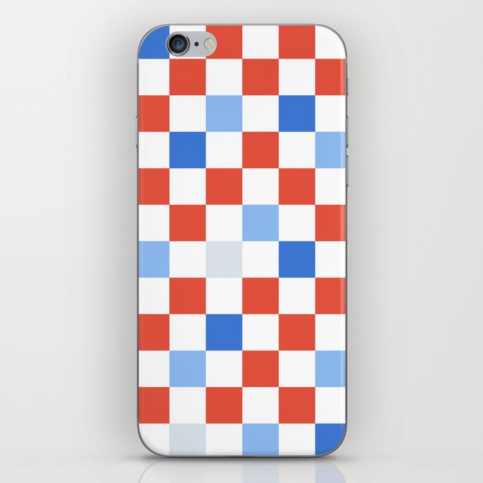 Summer Checkered (Red / White / Blue) iPhone Skin