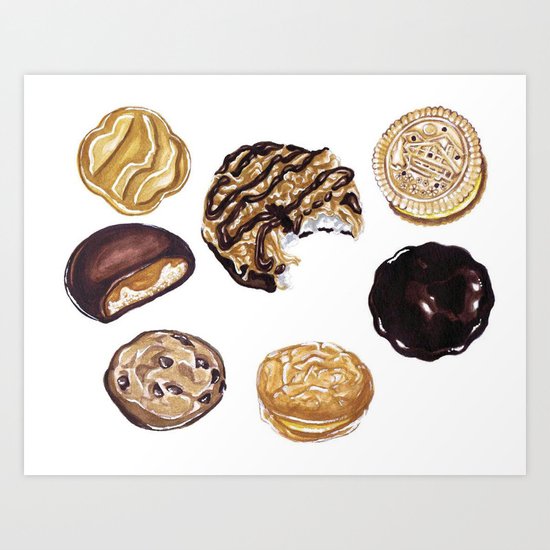 Girl Scout Cookies Art Print