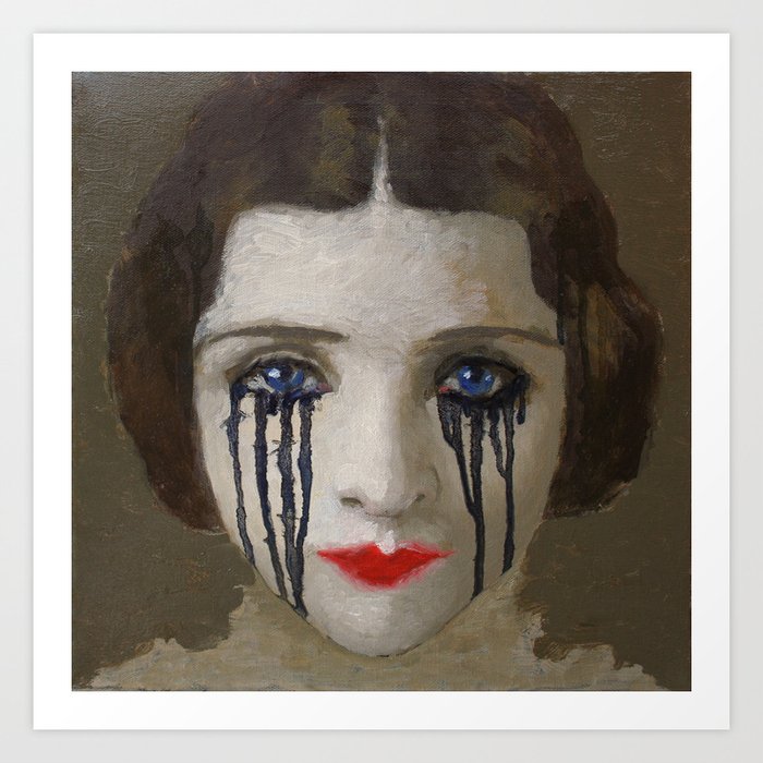 Crying woman Art Print