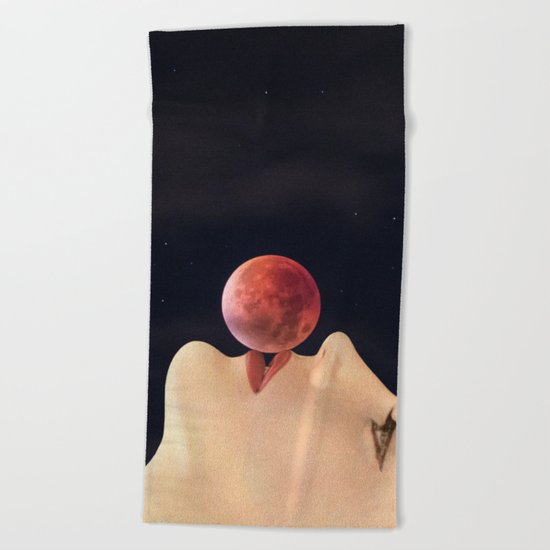 first kiss (to the moon) Beach Towel