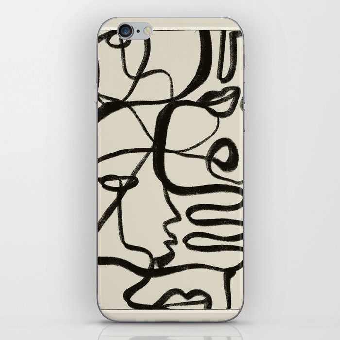 Abstract line art 198 iPhone Skin