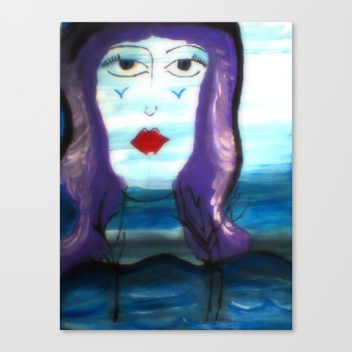 Spirit Lady At Sea Abstract Canvas Print