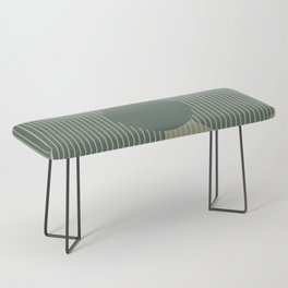 Abstract Shapes 252 in Sage Green Bench