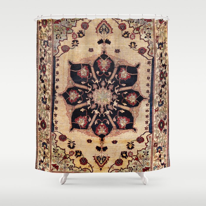 Silk Tabriz Azerbaijan Northwest Persian Rug Print Shower Curtain