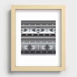 Black & White Western Pattern Recessed Framed Print