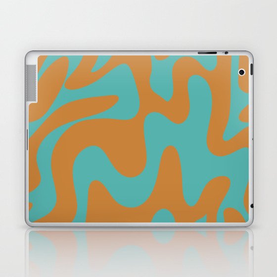 26 Abstract Liquid Swirly Shapes 220725 Valourine Digital Design Laptop & iPad Skin