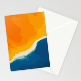 Seascape aerial view Stationery Cards