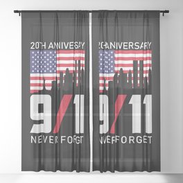 Never Forget 9 11 Anniversary Sheer Curtain