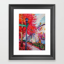 A Farewell in Fall - One Beautiful Red Autumn Day Framed Art Print