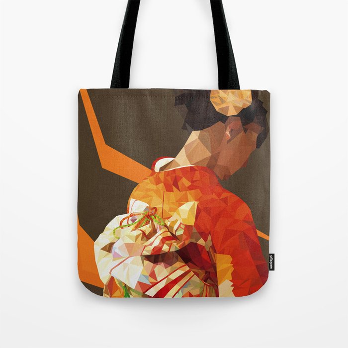Polygonal kimono girl Tote Bag