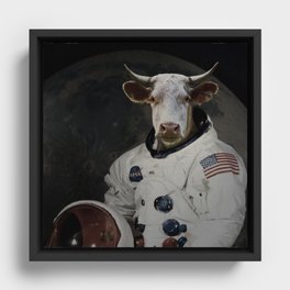 The Cow That Jumped Over the MOOn Framed Canvas