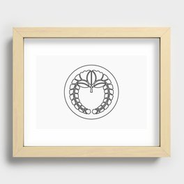 Fujiwara Clan · Black Mon · Outlined Recessed Framed Print