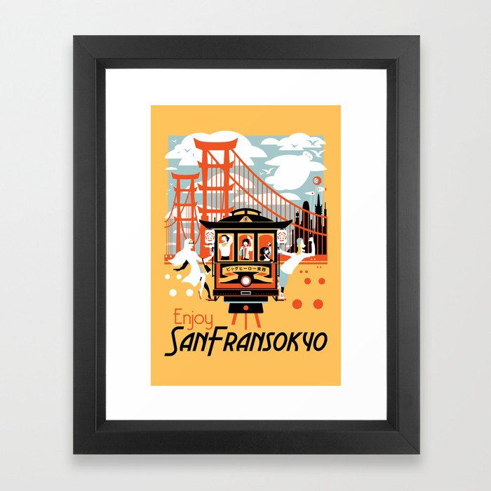 Enjoy San Fransokyo Framed Art Print