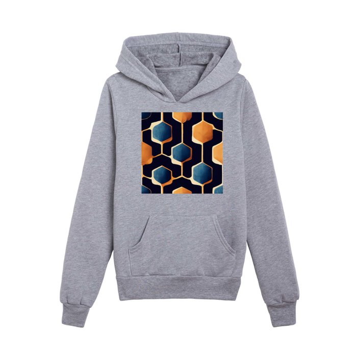 Abstract geo print hooded sweatshirt best sale
