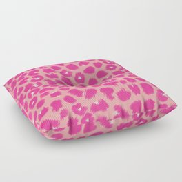 Pink Leopard Print Floor Pillow