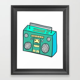 The Turquoise Boombox Framed Art Print