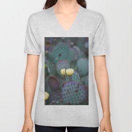 Cactus Blooms V Neck T Shirt