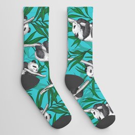 Panda cubson turquoise Socks